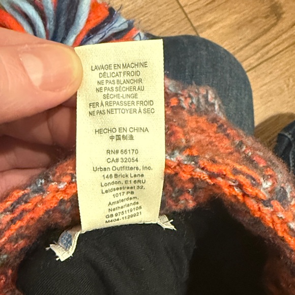 FP Movement by Free People Kids Knit Beanie - Orange and Blue - Picture 5 of 5